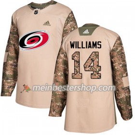 Carolina Hurricanes Justin Williams 14 Adidas 2017-2018 Camo Veterans Day Practice Trikot Authentic - Herren